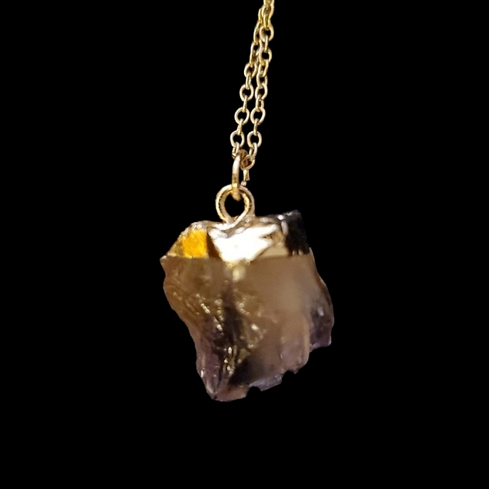 Purple Amethyst Crystal Long Necklace